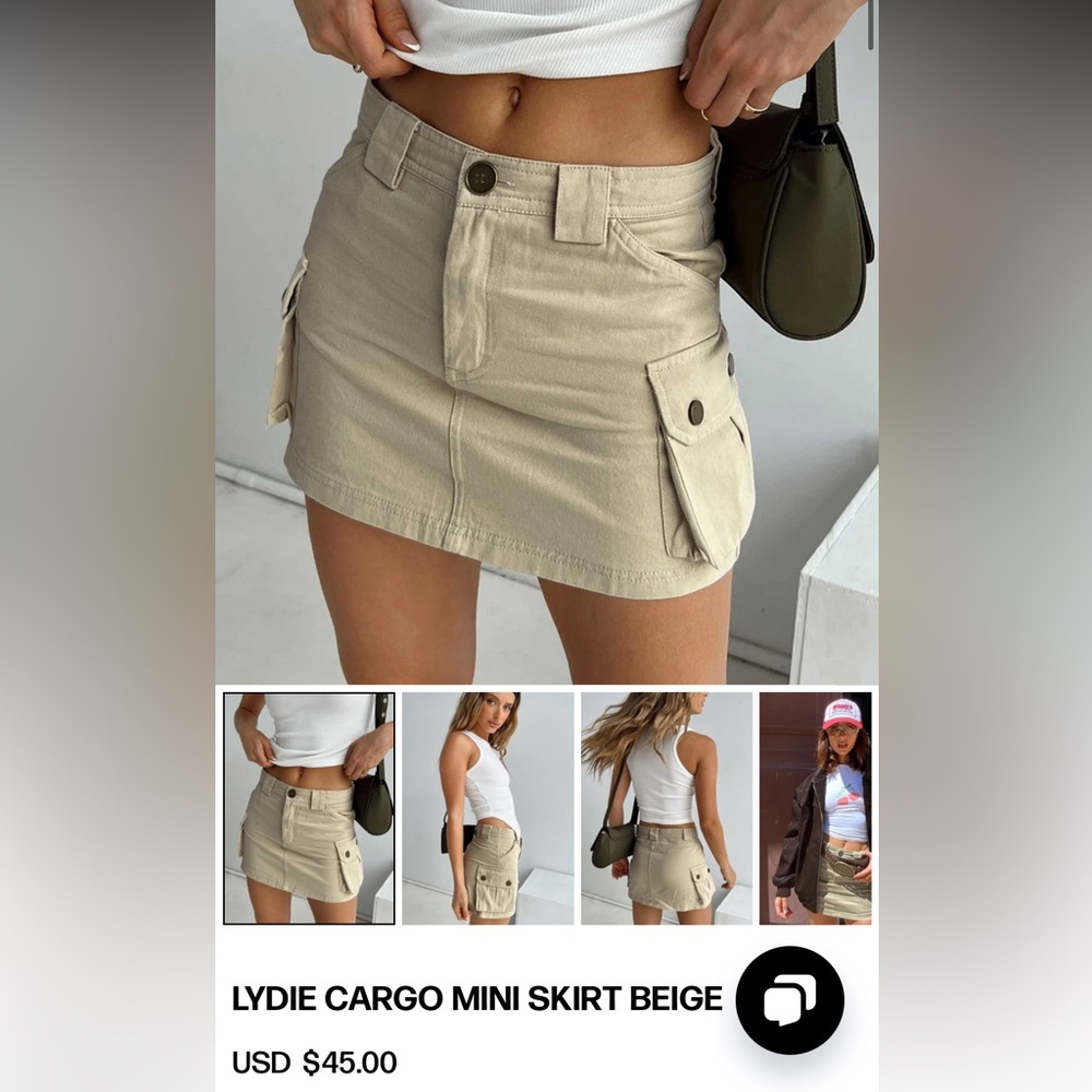 Princess Polly NEVER WORN Lydie Cargo Mini Skirt size 4